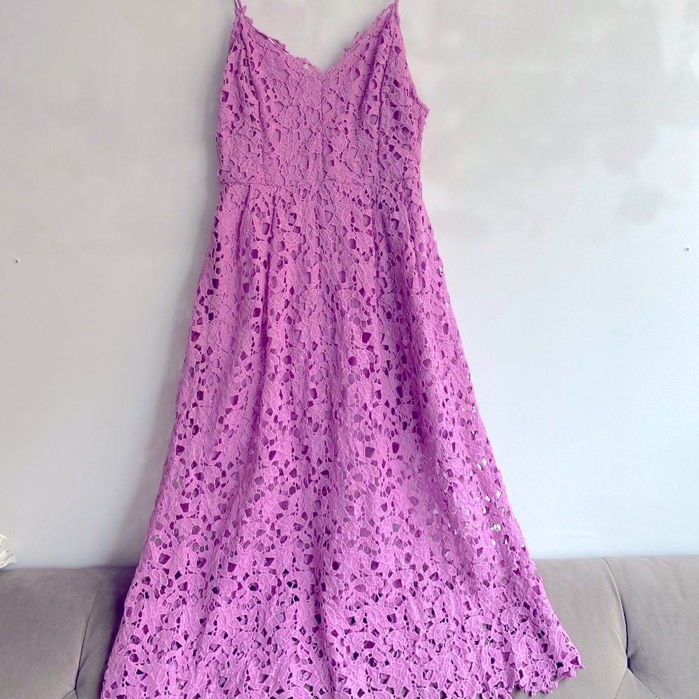 Astr the Label Lace A Line Midi Dress